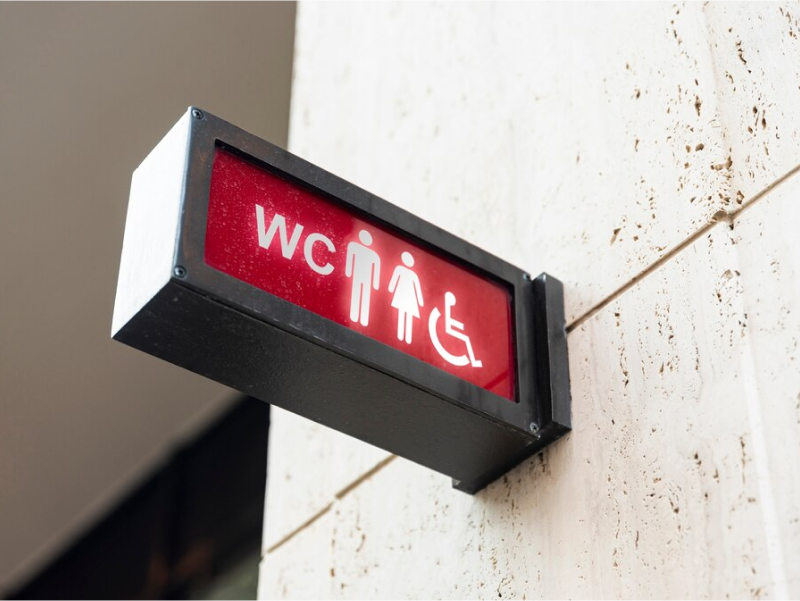 Wall-Mounted ADA Restroom Sign