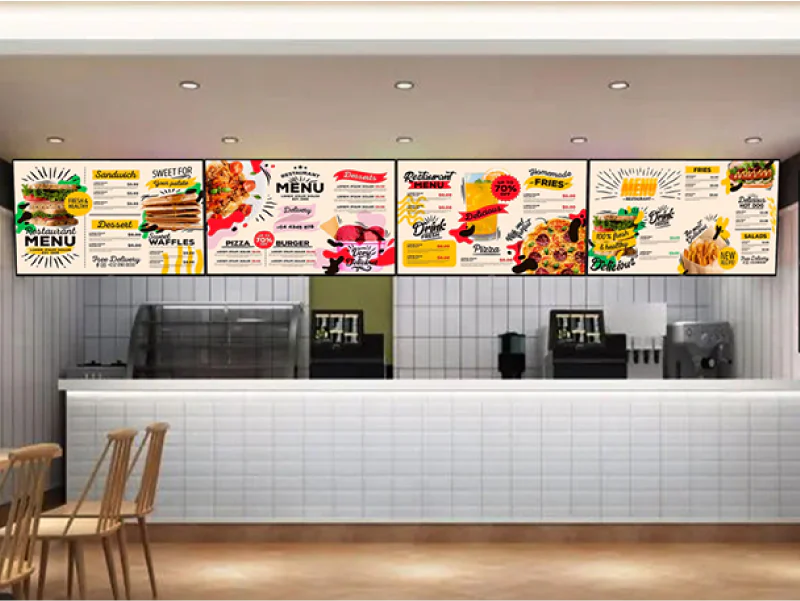 Digital Menu Display Screen